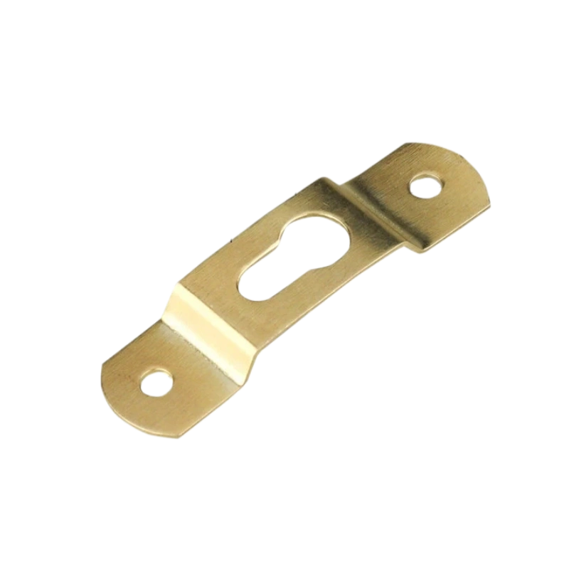 Gold Large Keyhole Concealed Picture Hanger 57 mm long 15 mm wide 0.7 mm antique gold steel bow 5 mm 8.5mm slot 10 kg