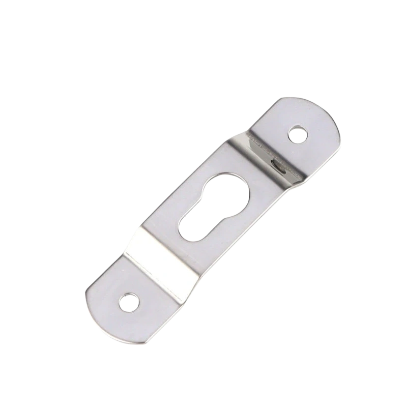 Stainless Steel Wide Concealed Picture Hanger 60 mm long 23 mm wide 1 mm thick bow 5 mm large keyhole 8.5×5.5 mm 10 kg