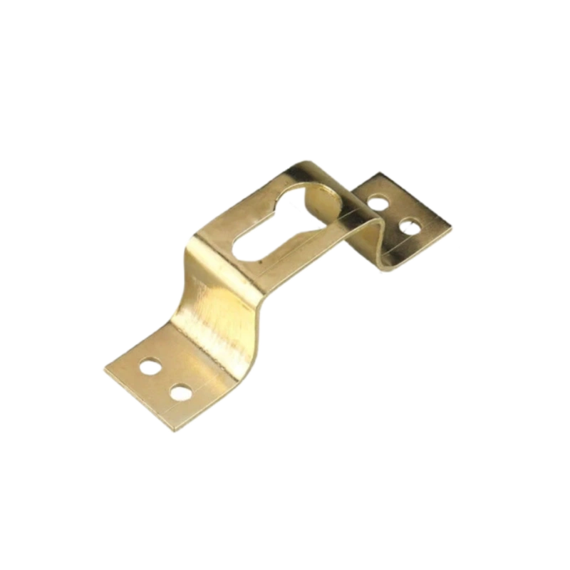 Gold High Bow Four Hole Concealed Hanger 69 mm long 20 mm wide 1.5 mm thick bow 20 mm keyhole 11×6 mm 50 kg ultra heavy duty