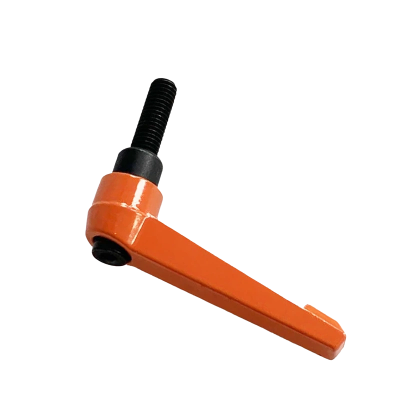 adjustable locking positioning handle corner nailer M7 orange lever 75mm arm 25mm thread fast clamp