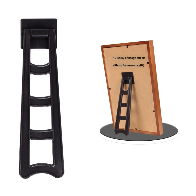 Black Extra Large Trapezoidal Photo Frame Stand R05 – 187 mm ABS ladder bracket for 20–30 cm frames