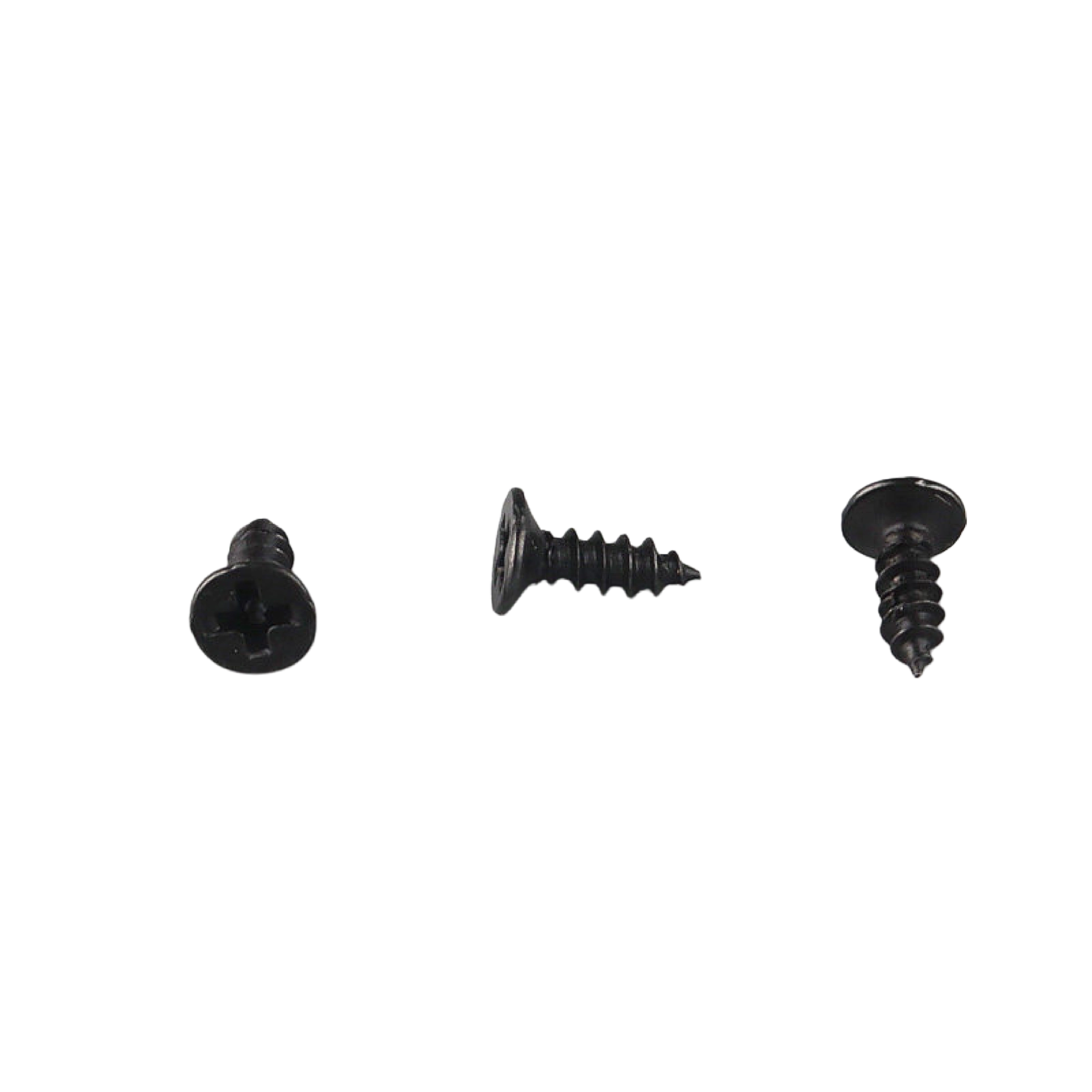 Black Flat Head Self-Tapping Screw 2.5x8mm countersunk flush-fit for dark picture frames
