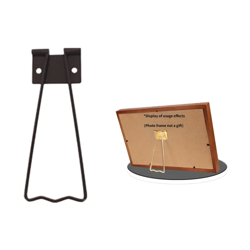 Black Large Iron Picture Frame Wire Stand R13 – 150 mm black steel wire easel for 18–25 cm frames