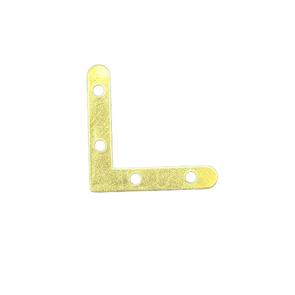 Gold Round-Corner Small L-Bracket Corner Brace 34mm L45 – 0.4mm