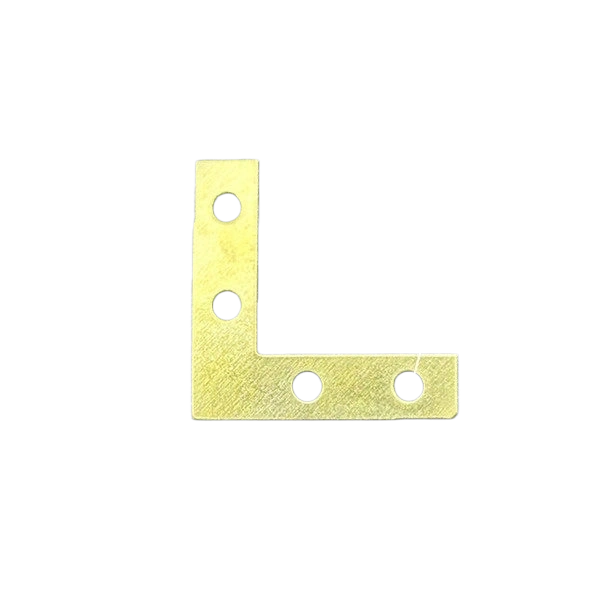 Gold Small Four-Hole L-Bracket Corner Brace 38mm L43 – 0.6mm