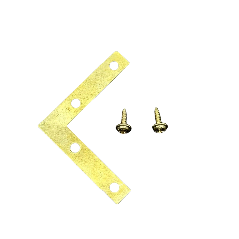 Gold Four-Hole Large L-Bracket 50mm with Screws L42 – 0.7mm