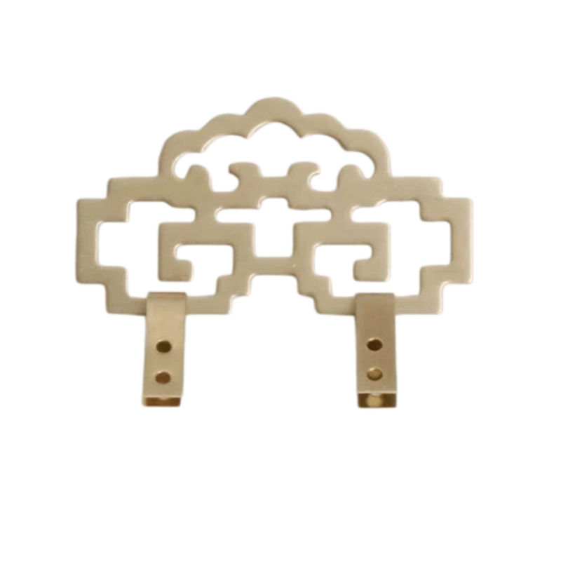 Medium Cloud Lattice Brass Picture Hanging Hook X05 – 8.1cm wide