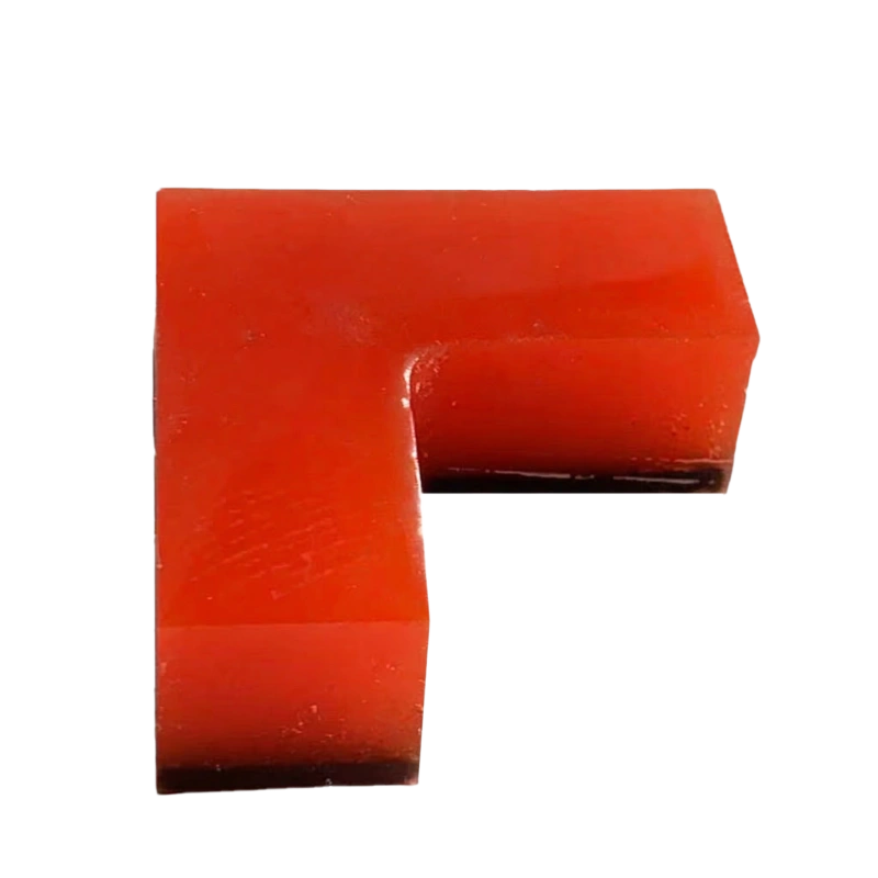 Rubber Pressing Block Tabletop Corner Nailing Machine L-Shape – 50x70mm red polyurethane