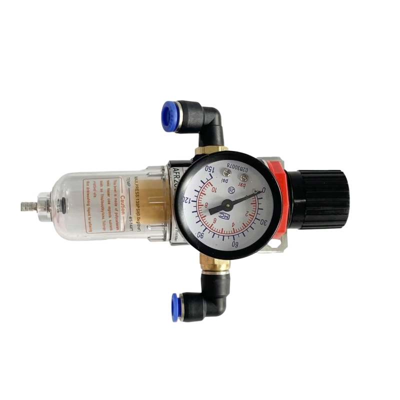 oil water separator small air filter regulator corner nailer AFR2000 compact single unit pressure gauge transparent bowl