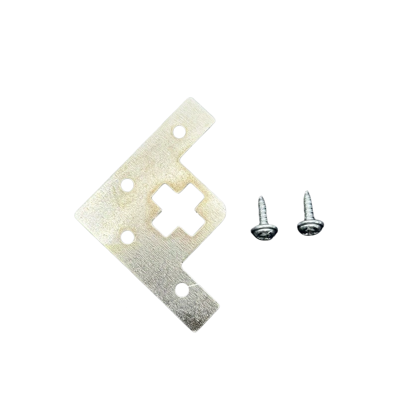 Silver Cross-Slot L-Bracket 45mm with Screws L50 – 0.7mm