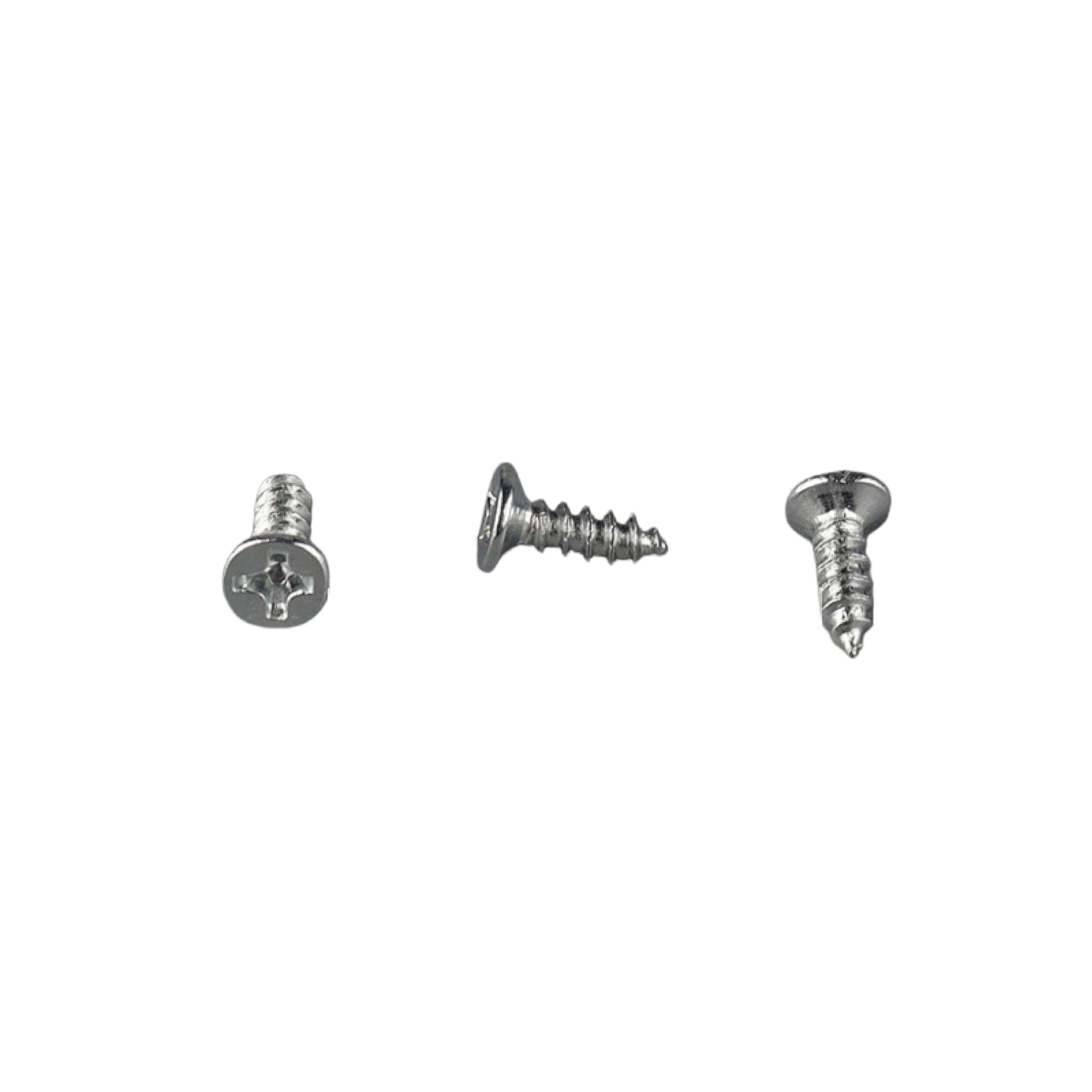 Silver Flat Head Self-Tapping Screw 3x10mm zinc-plated versatile for standard picture frame corner joints