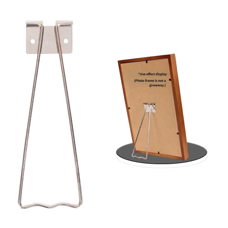 Silver Large Wrought Iron Photo Frame Stand R16 – 150 mm silver steel wire for 18–25 cm frames