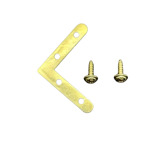 Gold Round-Corner Small L-Bracket 34mm with Screws L46 – 0.4mm