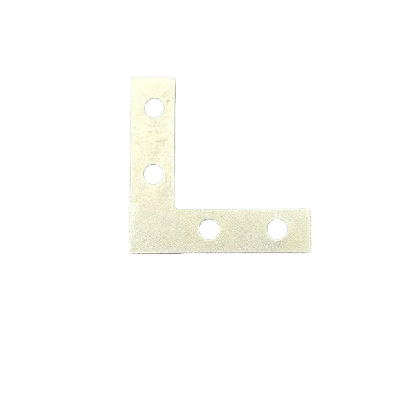 Silver Small Four-Hole L-Bracket Corner Brace 38mm L39 – 0.6mm