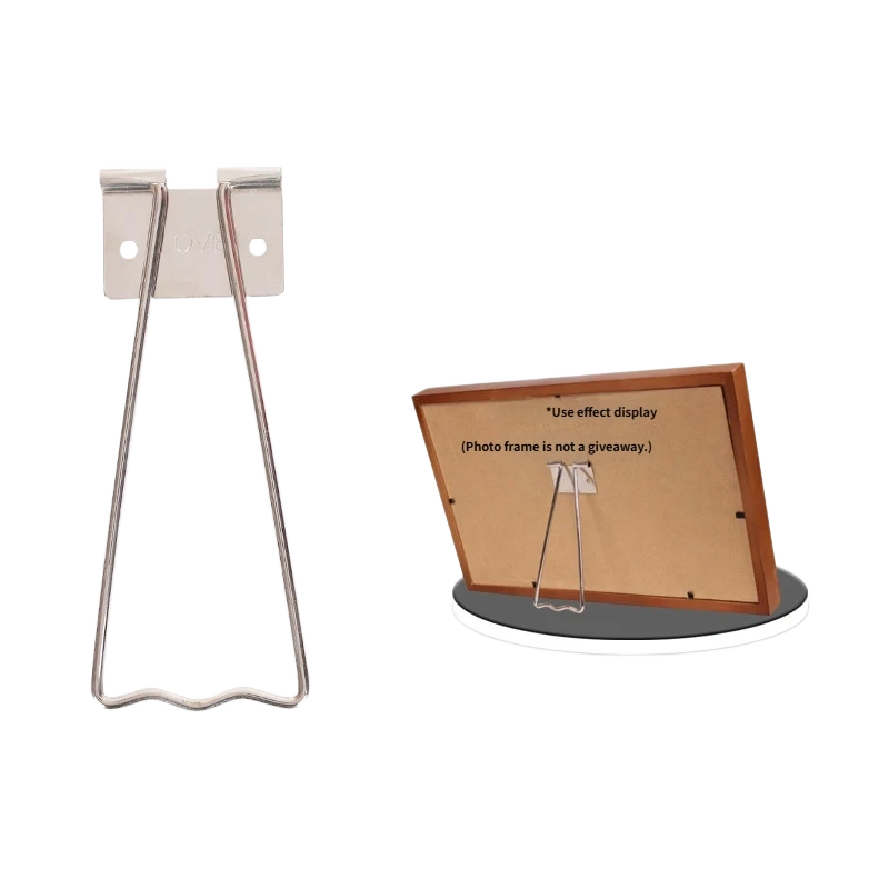 Silver Small Wrought Iron Picture Frame Easel Back R17 – 111 mm silver wire for 15–18 cm frames