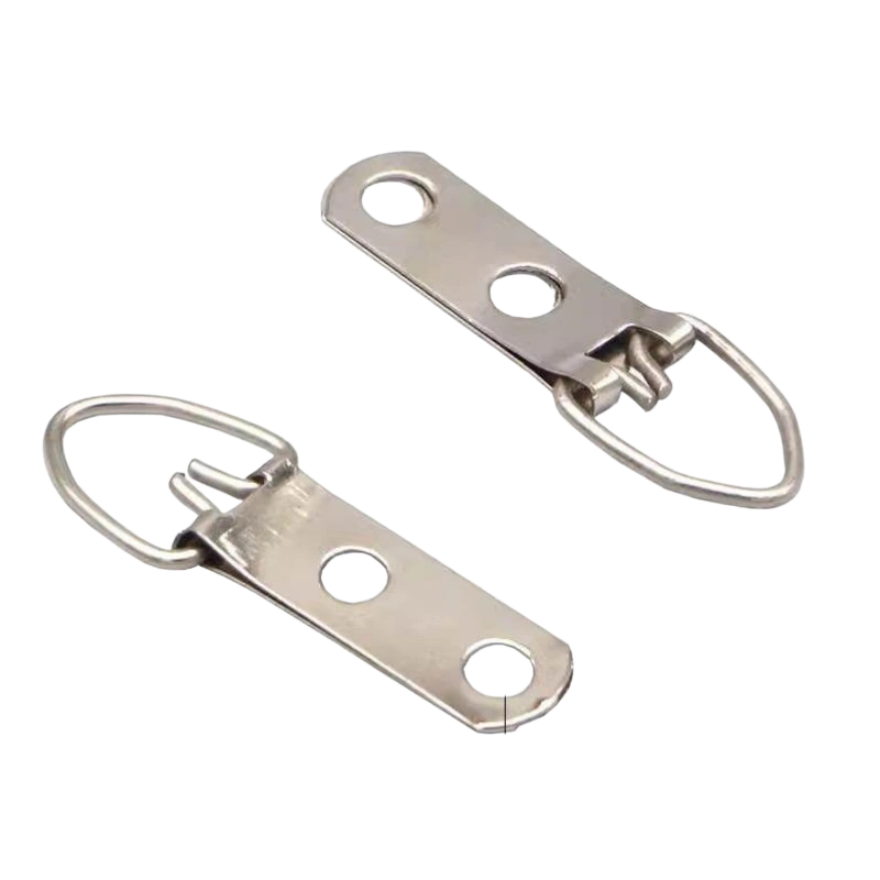 Silver Two-Hole D-Ring Picture Frame Hanger K03 – 49mm