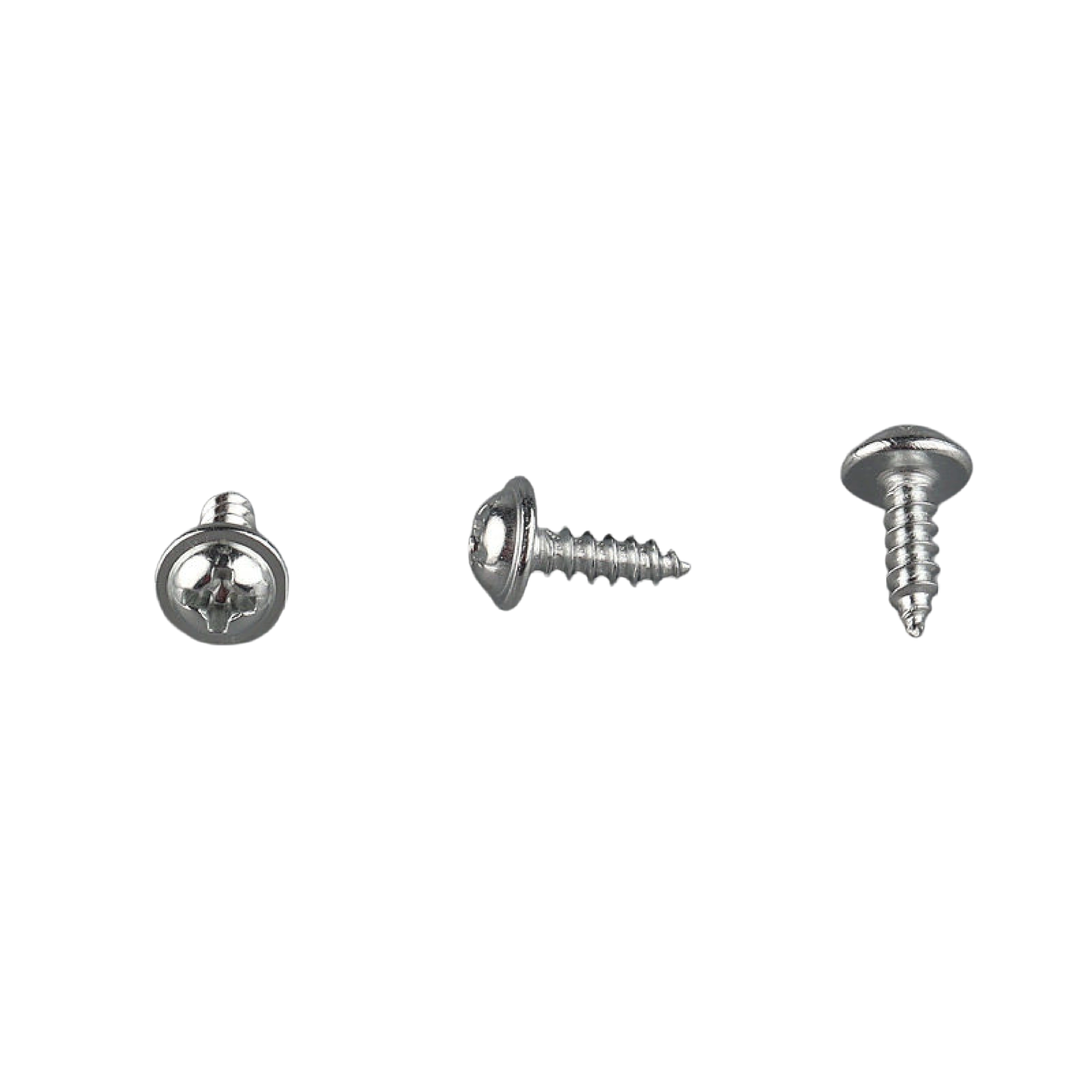 Silver Washer Head Self-Tapping Screw 3x10mm zinc-plated Phillips for medium-thickness frame moulding