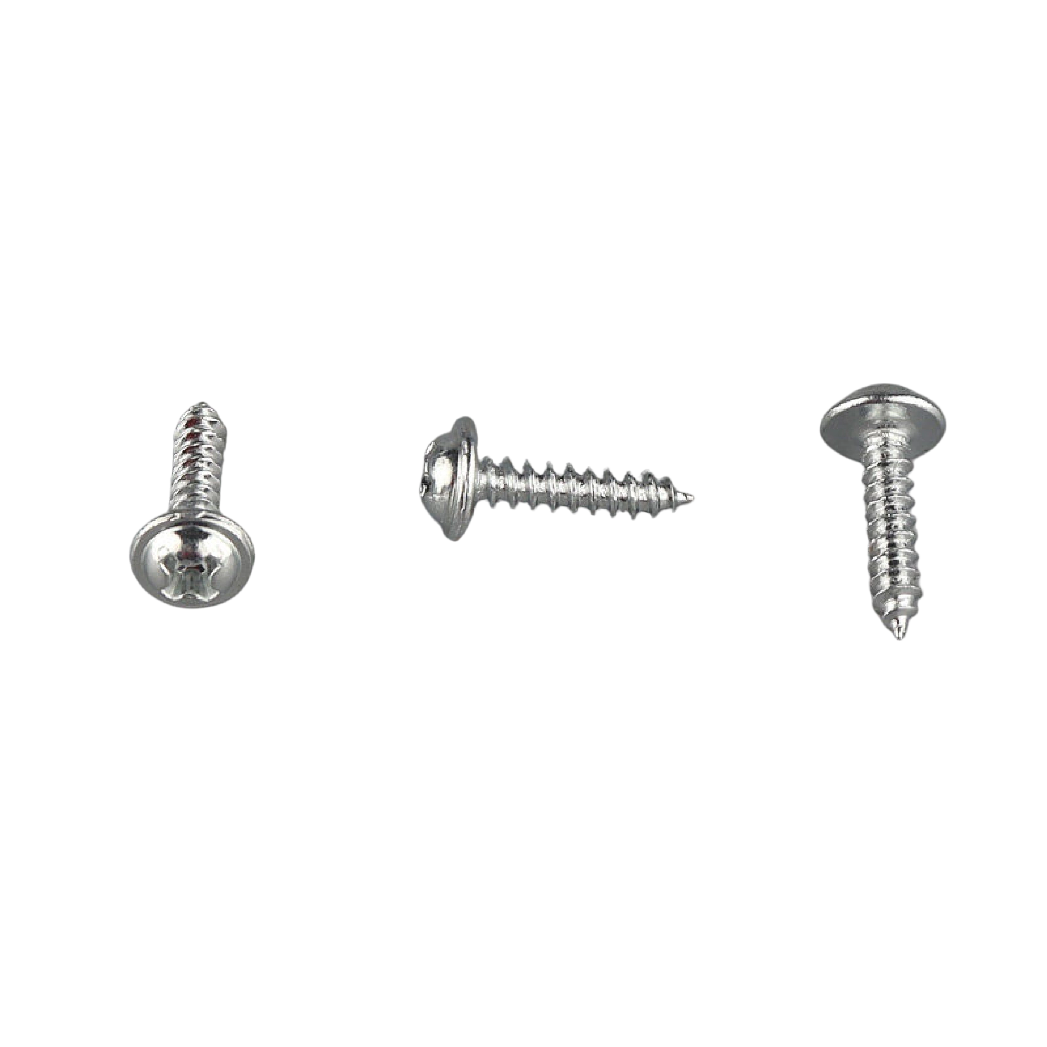 Silver Washer Head Self-Tapping Screw 3x14mm long shank zinc-plated for floater frame assembly