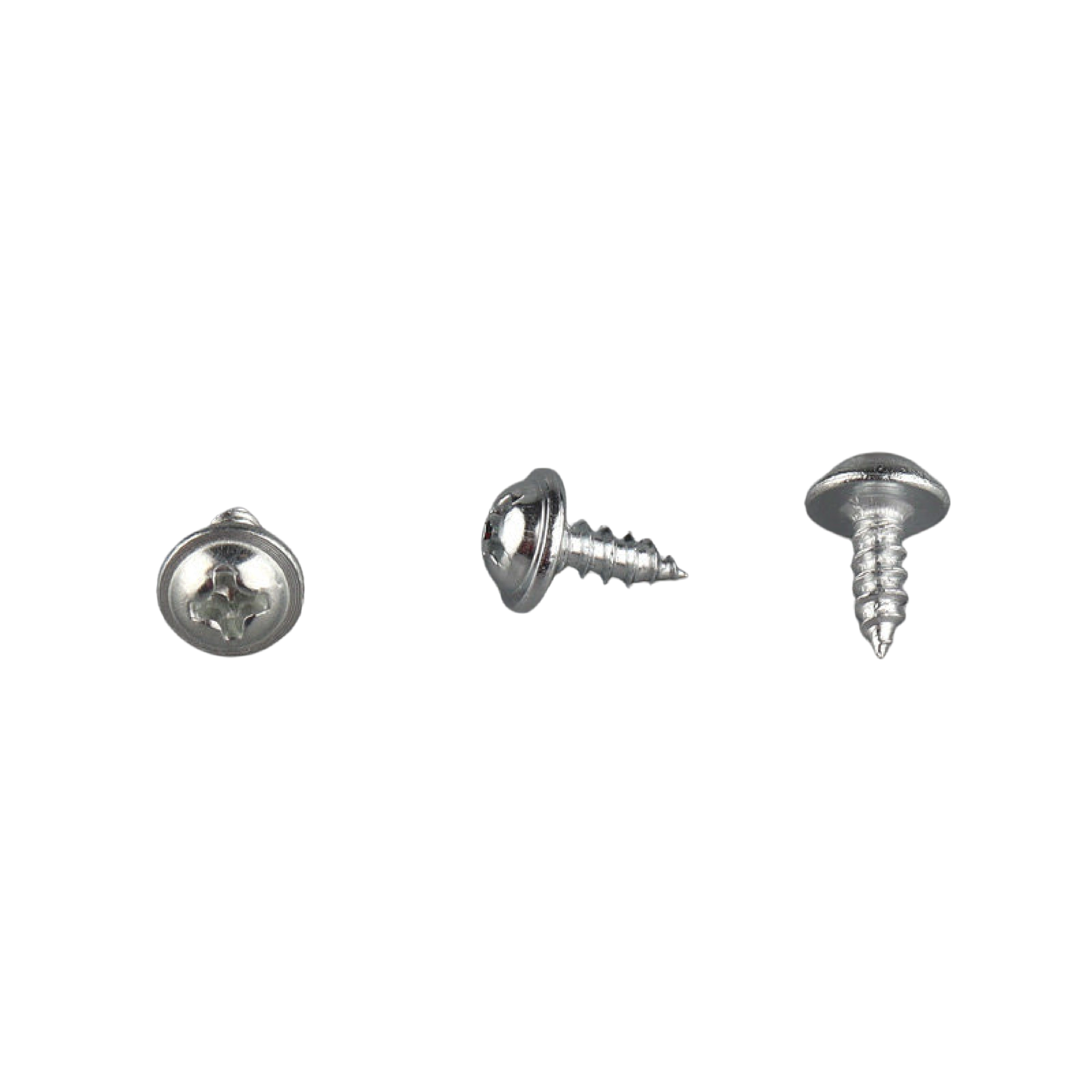 Silver Washer Head Self-Tapping Screw 3x8mm zinc-plated for wood picture frame assembly