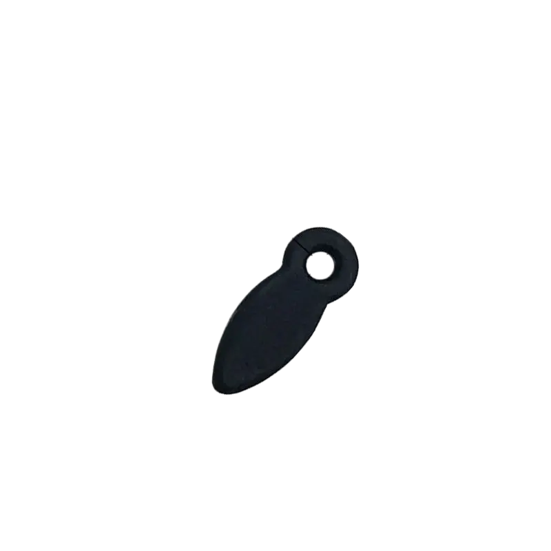 Small Plastic Melon-Seed Turn Button Clip Black 15mm 3mm hole ABS U24