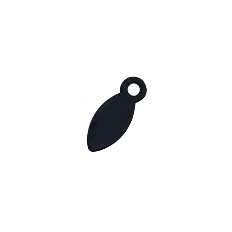 Medium Plastic Melon-Seed Turn Button Clip Black 20mm 3mm hole ABS 1.2mm U25