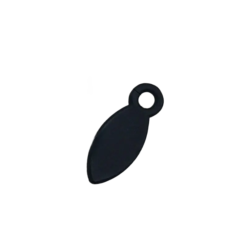 Large Plastic Melon-Seed Turn Button Clip Black 21mm 3mm hole 1.5mm ABS U26