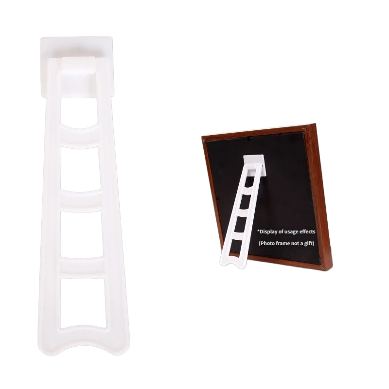 White Extra Large Trapezoidal Photo Frame Bracket R08 – 187 mm white ABS ladder for 20–30 cm frames