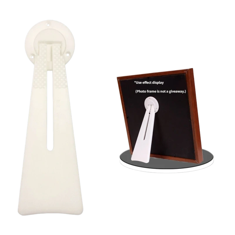 White Large Rotating Picture Frame Stand R22 – 172 mm white ABS swivel disc bracket for 18–25 cm frames